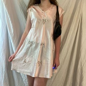 Morgan Taylor intimates baby pink lace vintage slip dress size large floral cute